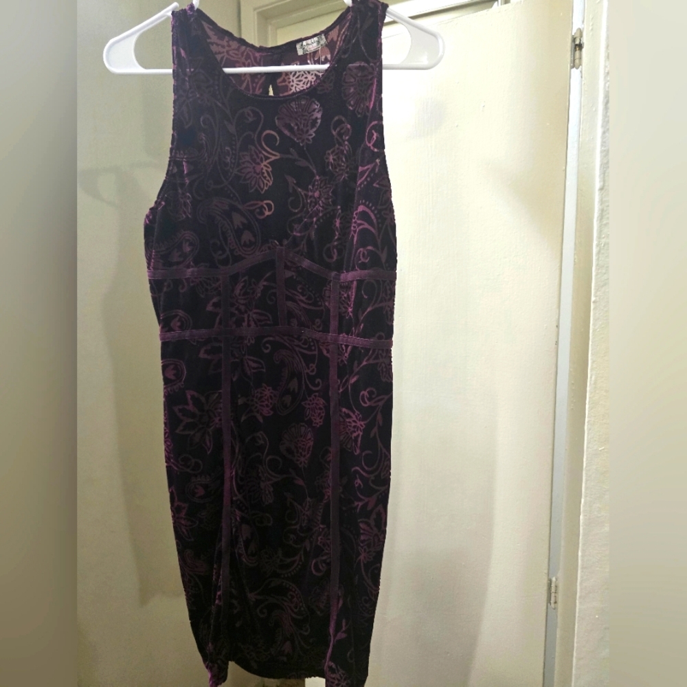 New Year's Eve plumberry party mini dress.